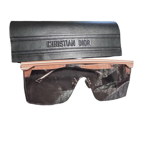 Christian Dior Women's DIORCLUB M1U Pink/Pink Logo Shield Sunglasses - Picture 2 of 14